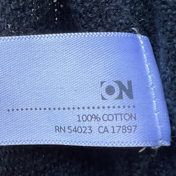 Old Navy black waffle knit fitted tie v-neck long sleeve 100% cotton t-shirt top - Picture 8 of 9